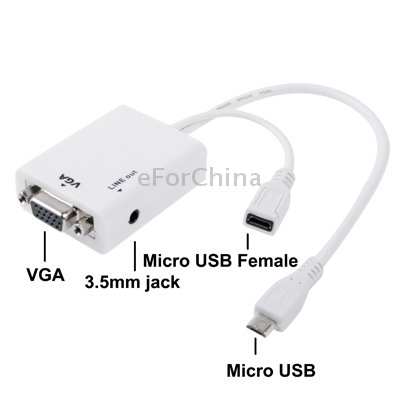 MHL MICRO USB VGA ADAPTOR
